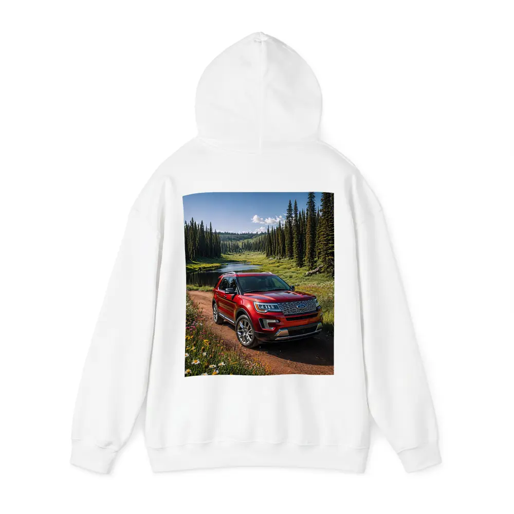 Ford Explorer Red SUV Forest Trail – Hoodies