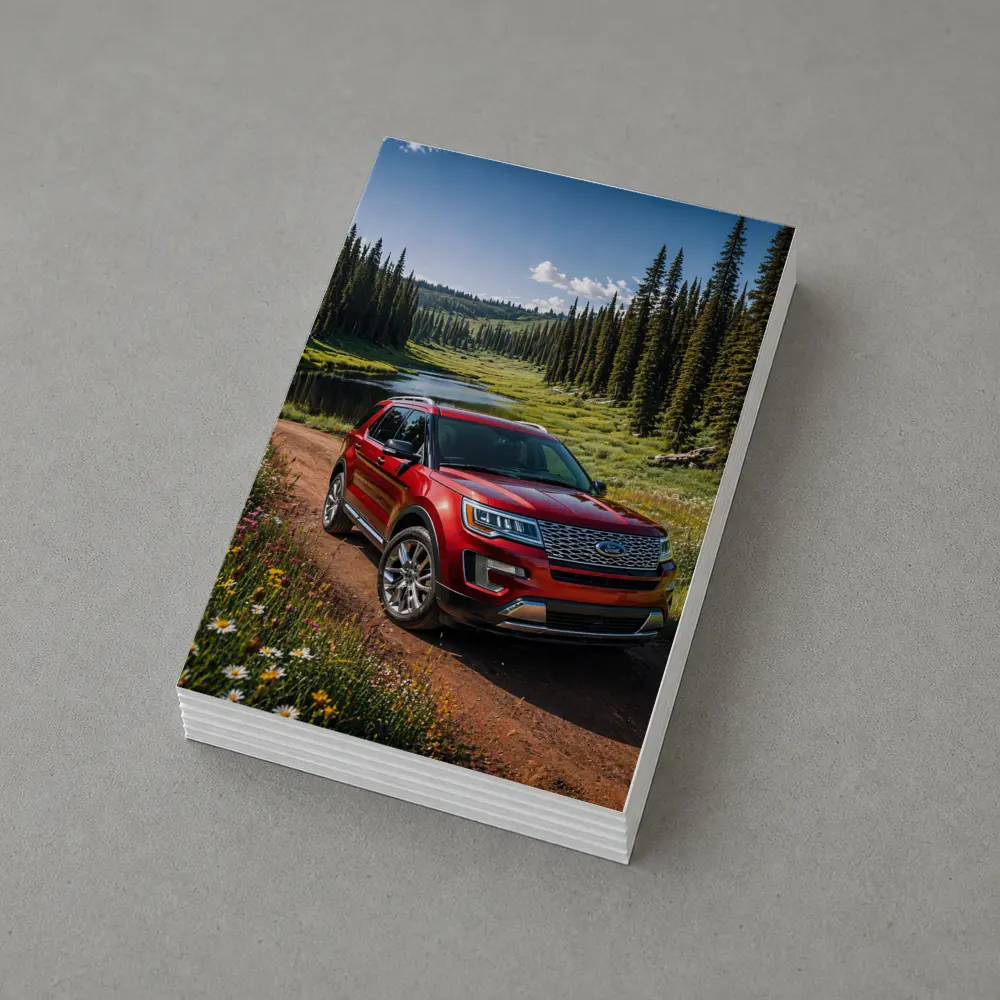 Ford Explorer Red SUV Forest Trail – Postcards