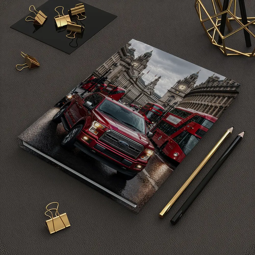 Ford F-150 Red Truck London Street – Notebooks
