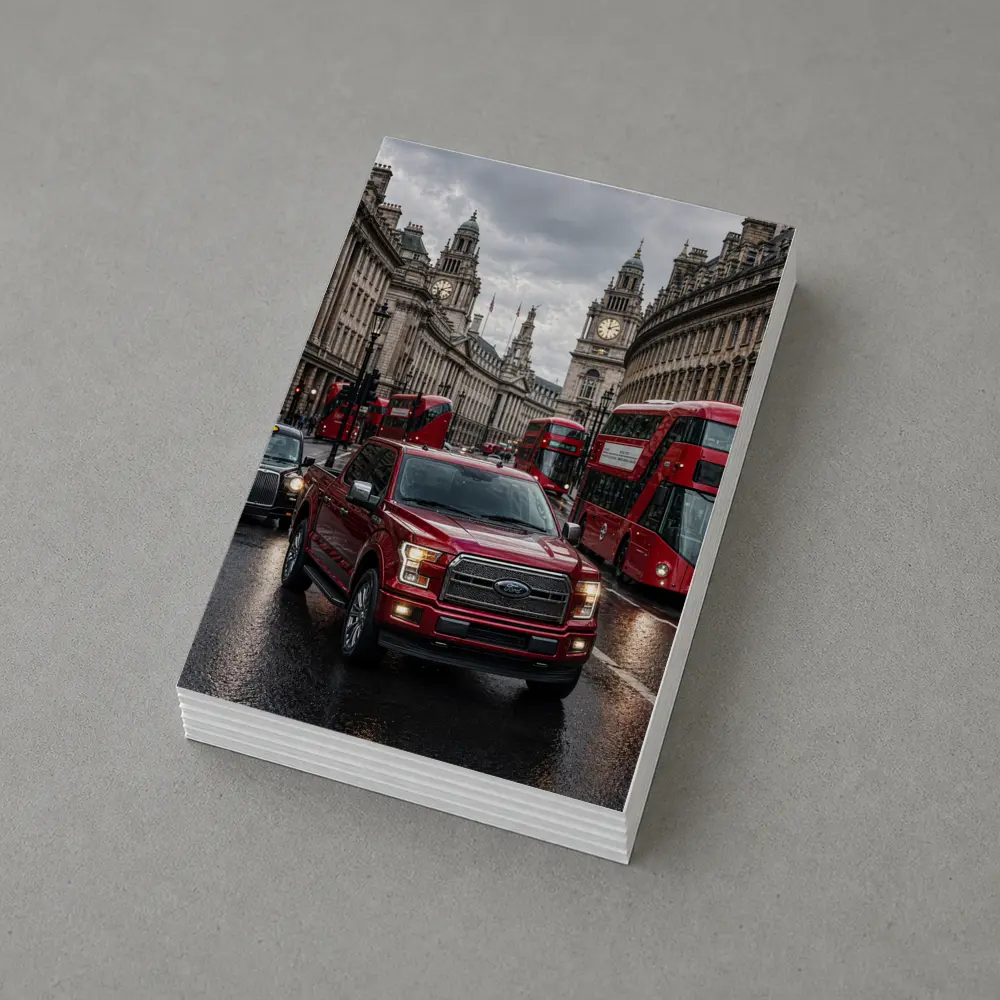 Ford F-150 Red Truck London Street – Postcards