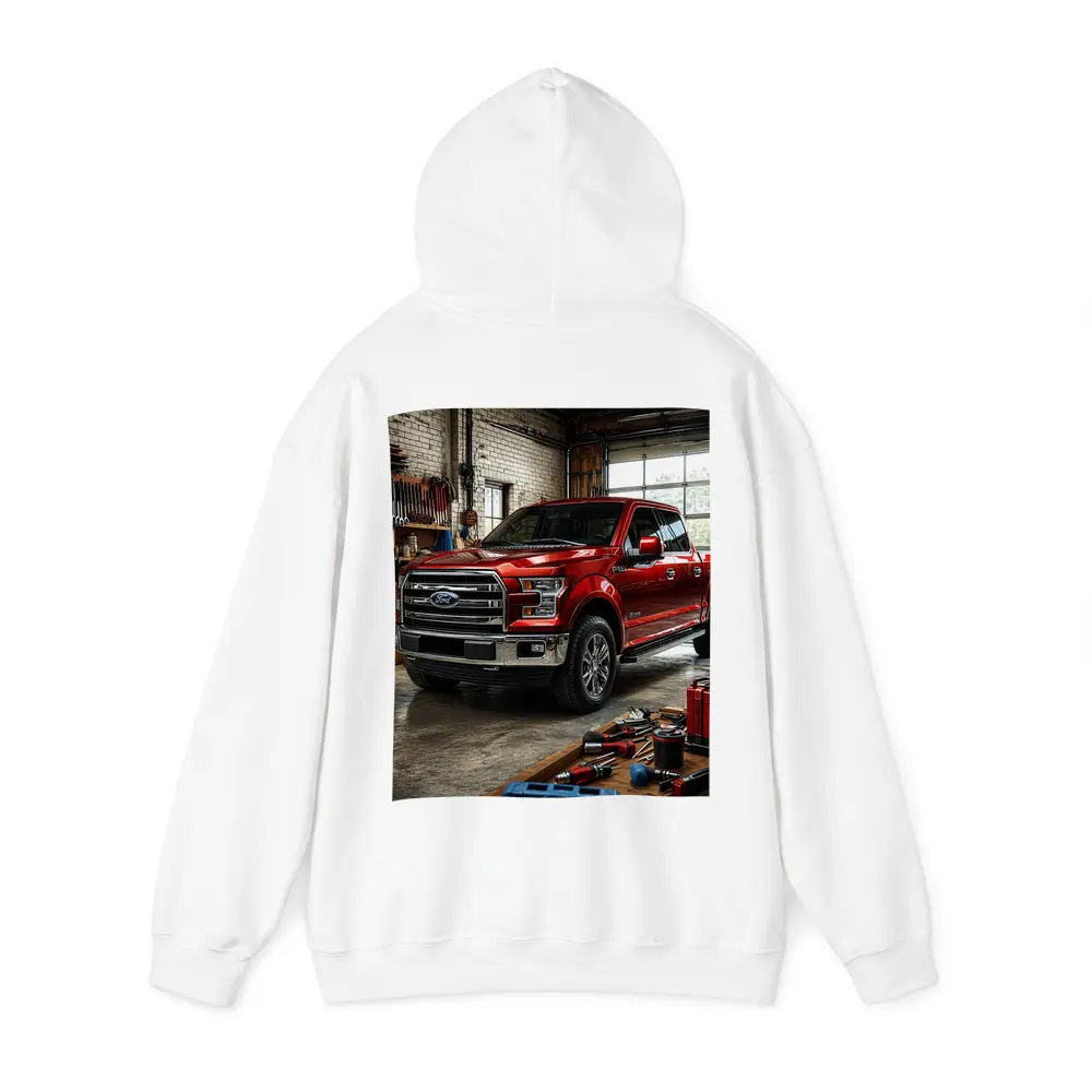 Ford F-150 Red Truck Garage Workshop – Hoodies