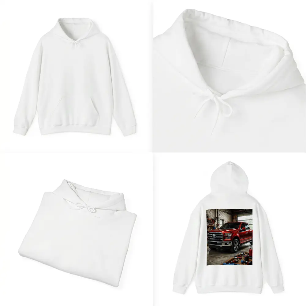 Ford F-150 Red Truck Garage Workshop – Hoodies