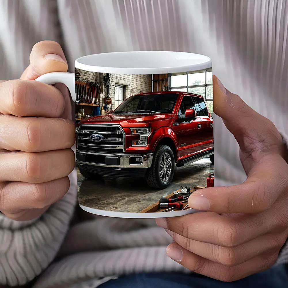 Ford F-150 Red Truck Garage Workshop – Mugs