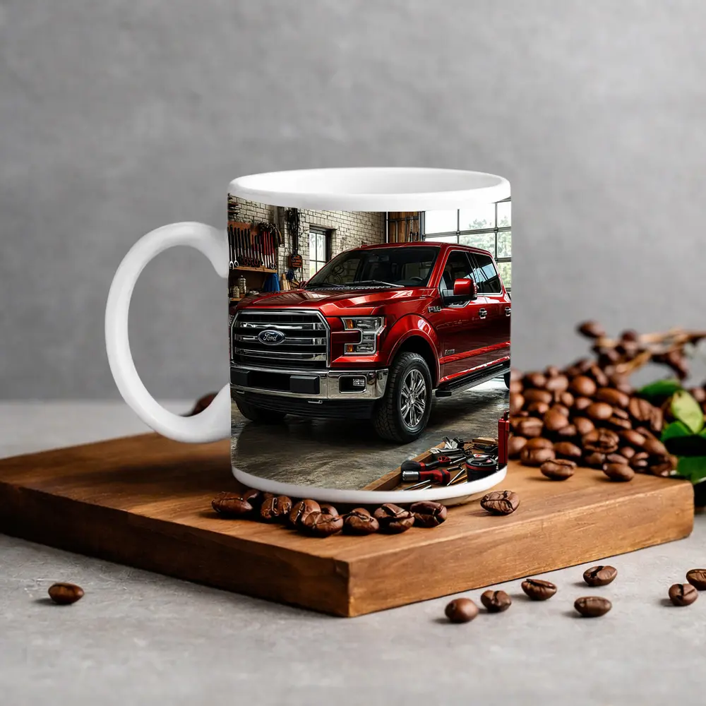 Ford F-150 Red Truck Garage Workshop – Mugs