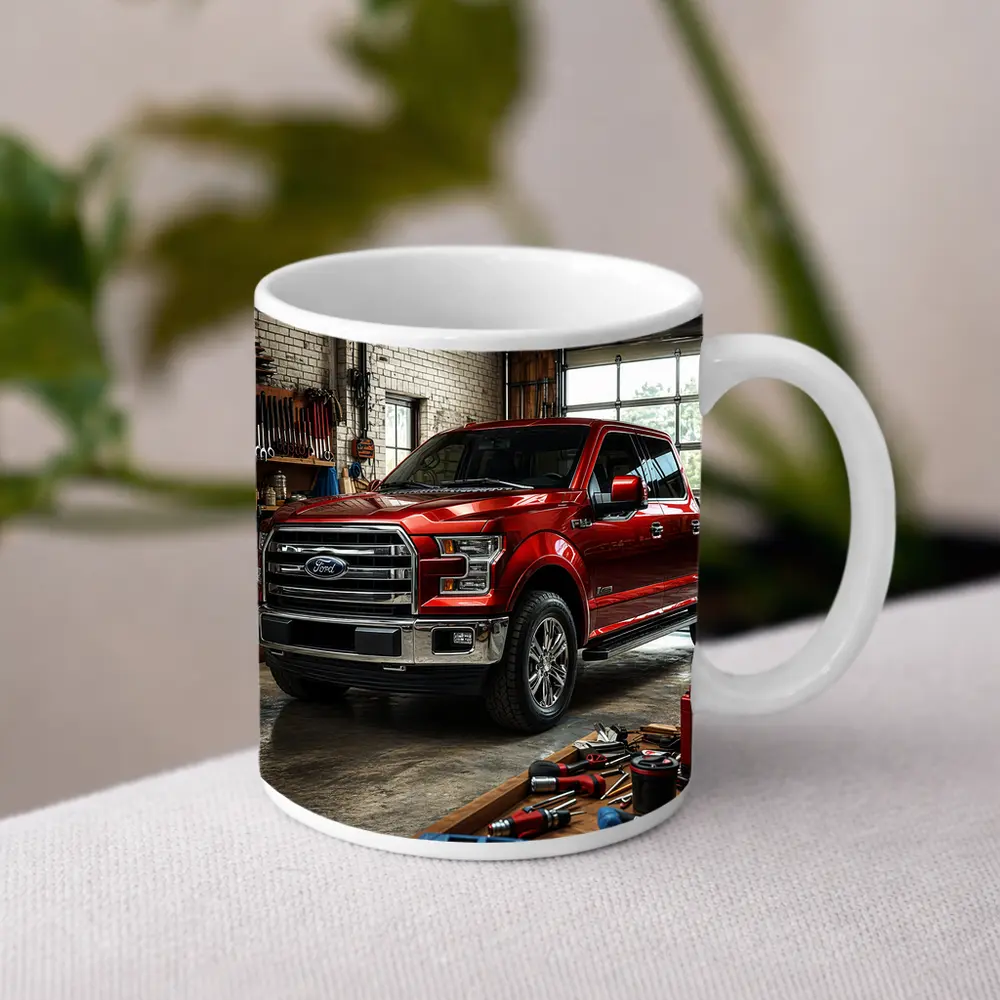 Ford F-150 Red Truck Garage Workshop – Mugs