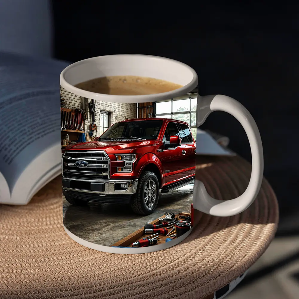 Ford F-150 Red Truck Garage Workshop – Mugs