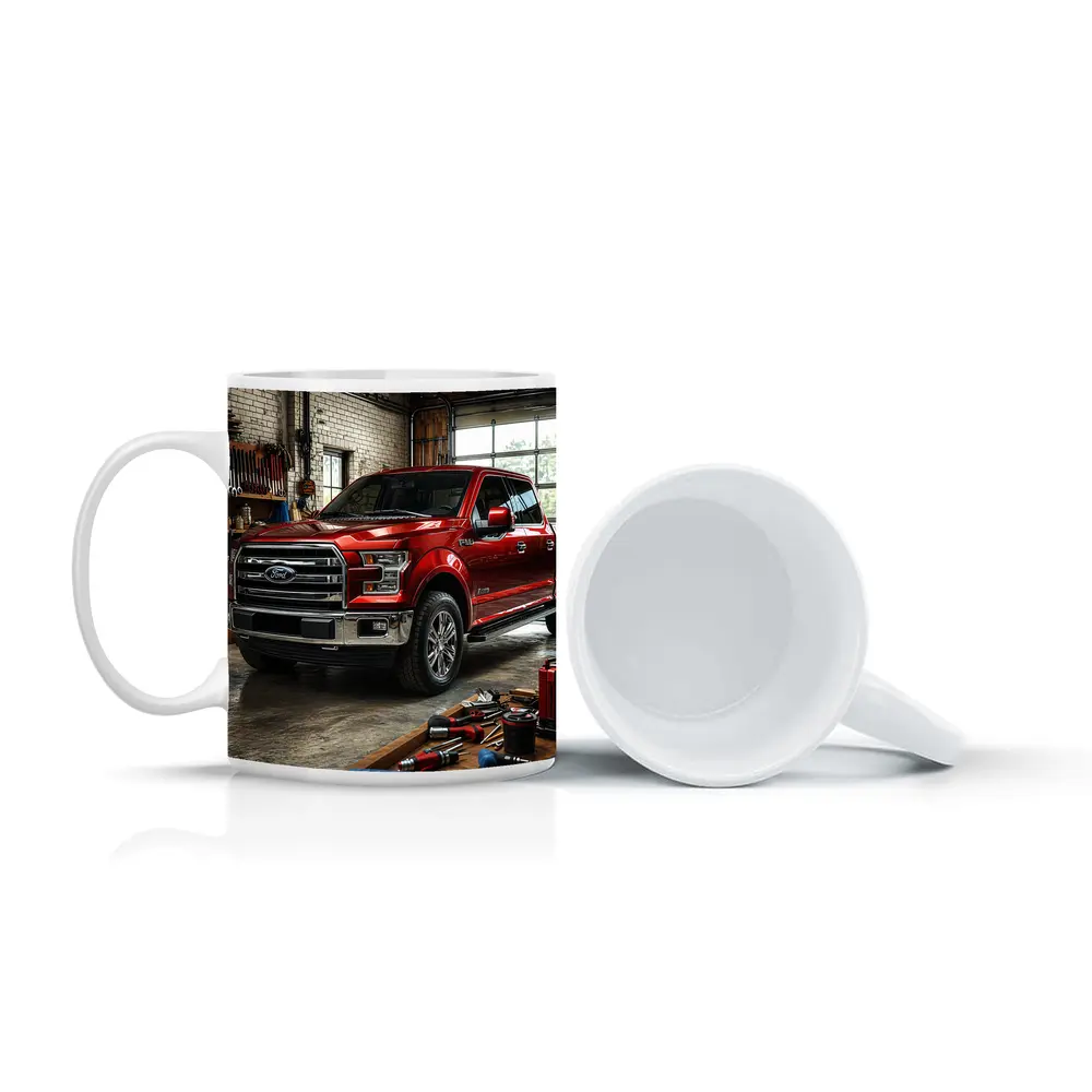 Ford F-150 Red Truck Garage Workshop – Mugs