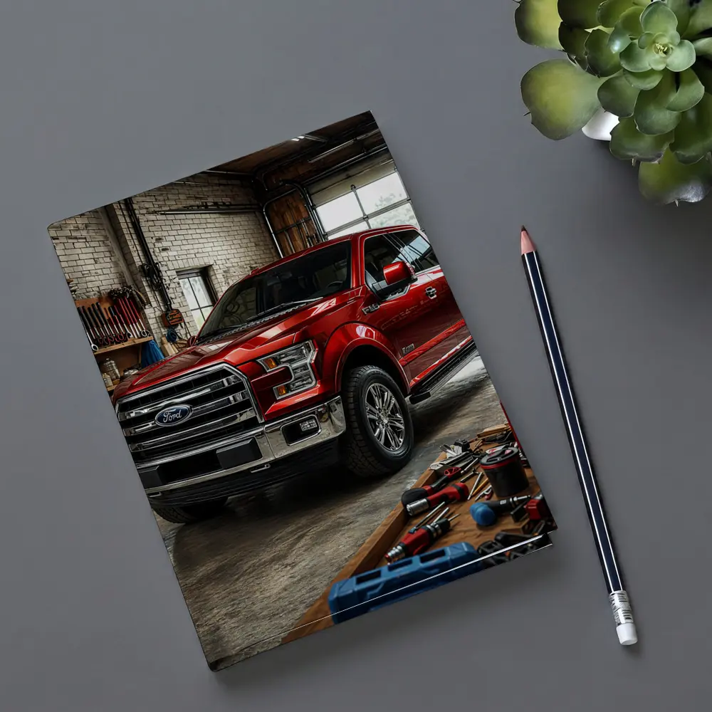 Ford F-150 Red Truck Garage Workshop – Notebooks