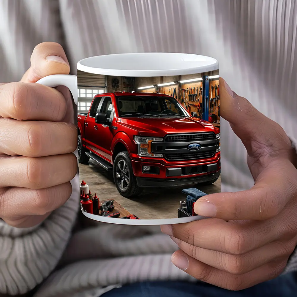Ford F-150 Red Truck Garage Workshop – Mugs