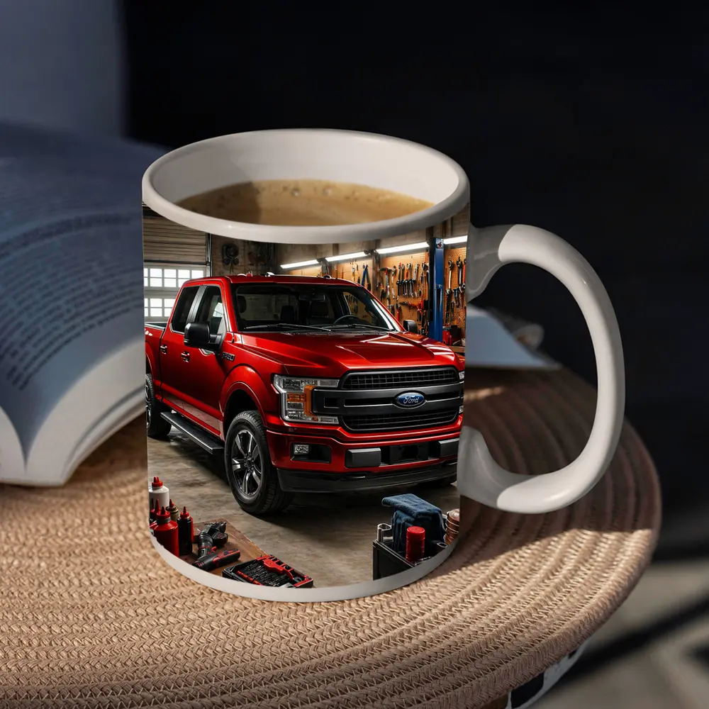 Ford F-150 Red Truck Garage Workshop – Mugs