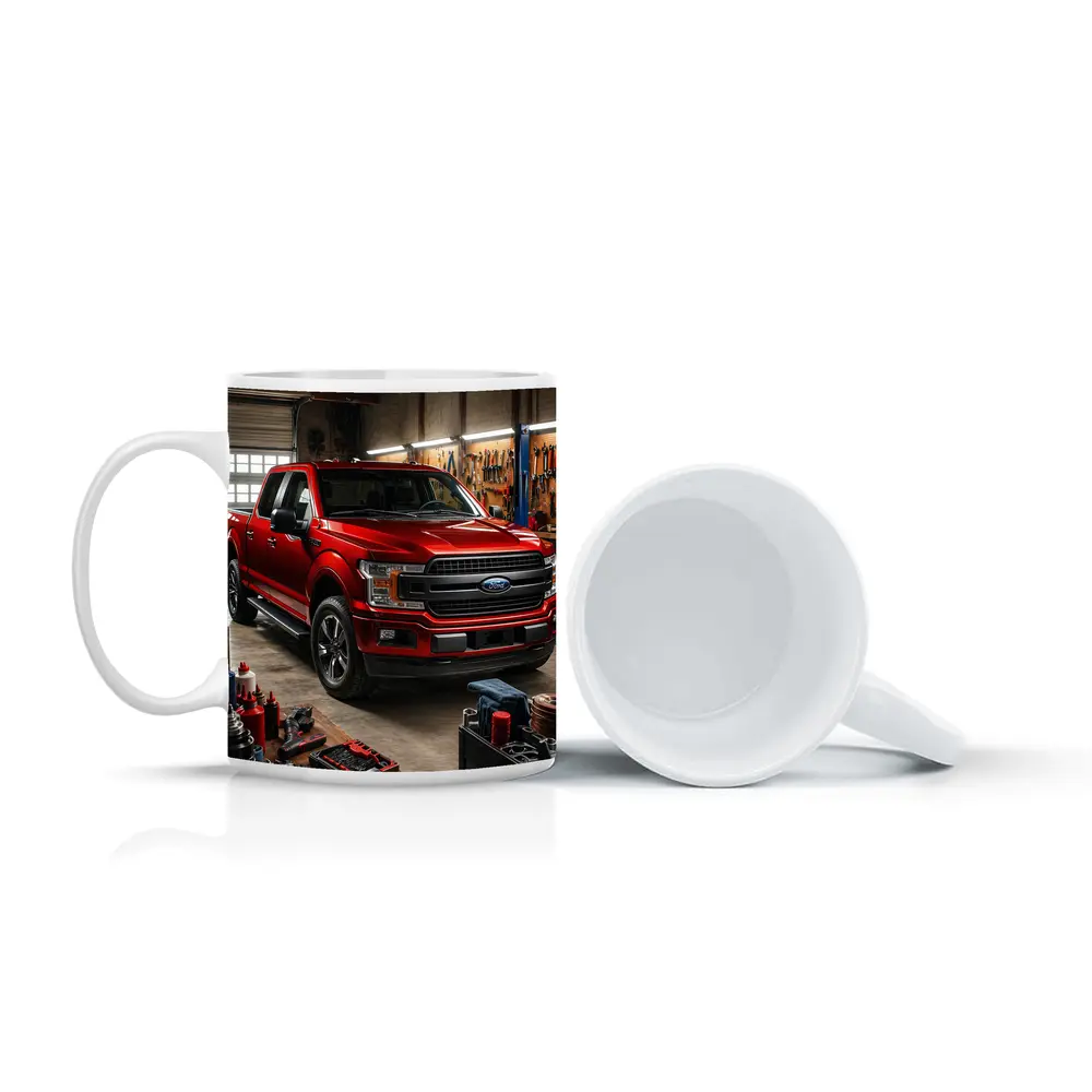 Ford F-150 Red Truck Garage Workshop – Mugs