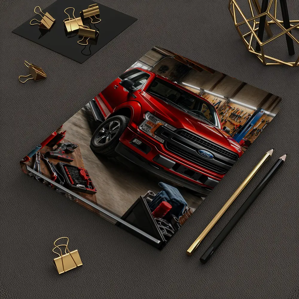 Ford F-150 Red Truck Garage Workshop – Notebooks