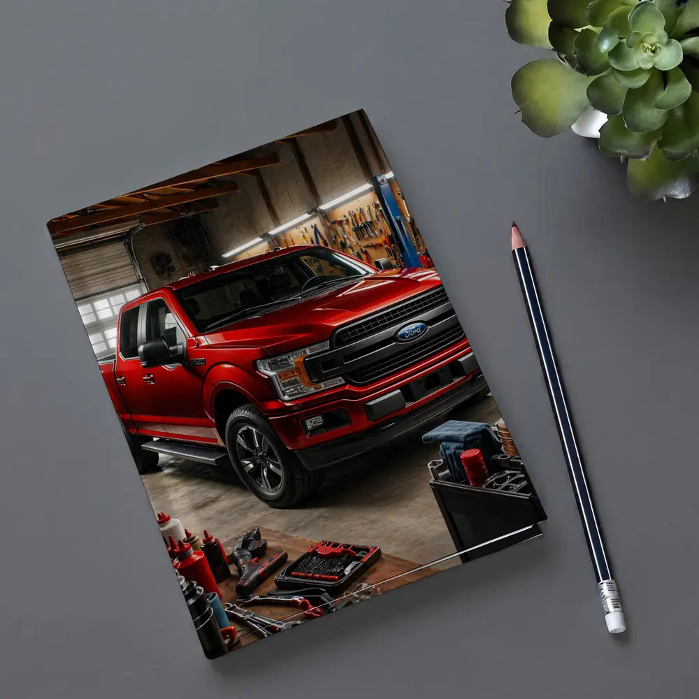 Ford F-150 Red Truck Garage Workshop – Notebooks