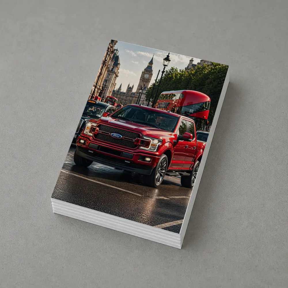 Ford F Series Red Truck London Street – Postcards