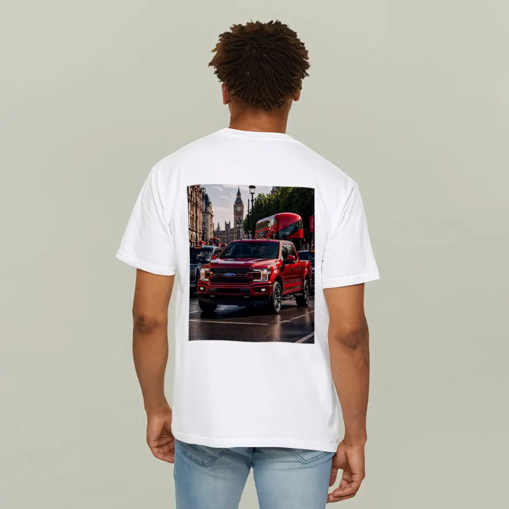 Ford F Series Red Truck London Street – T-Shirts
