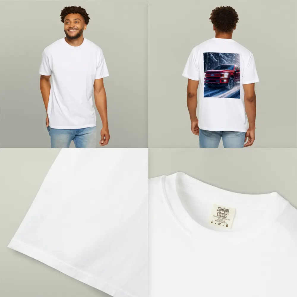 Ford F Series Red Truck Snowy Forest – T-Shirts