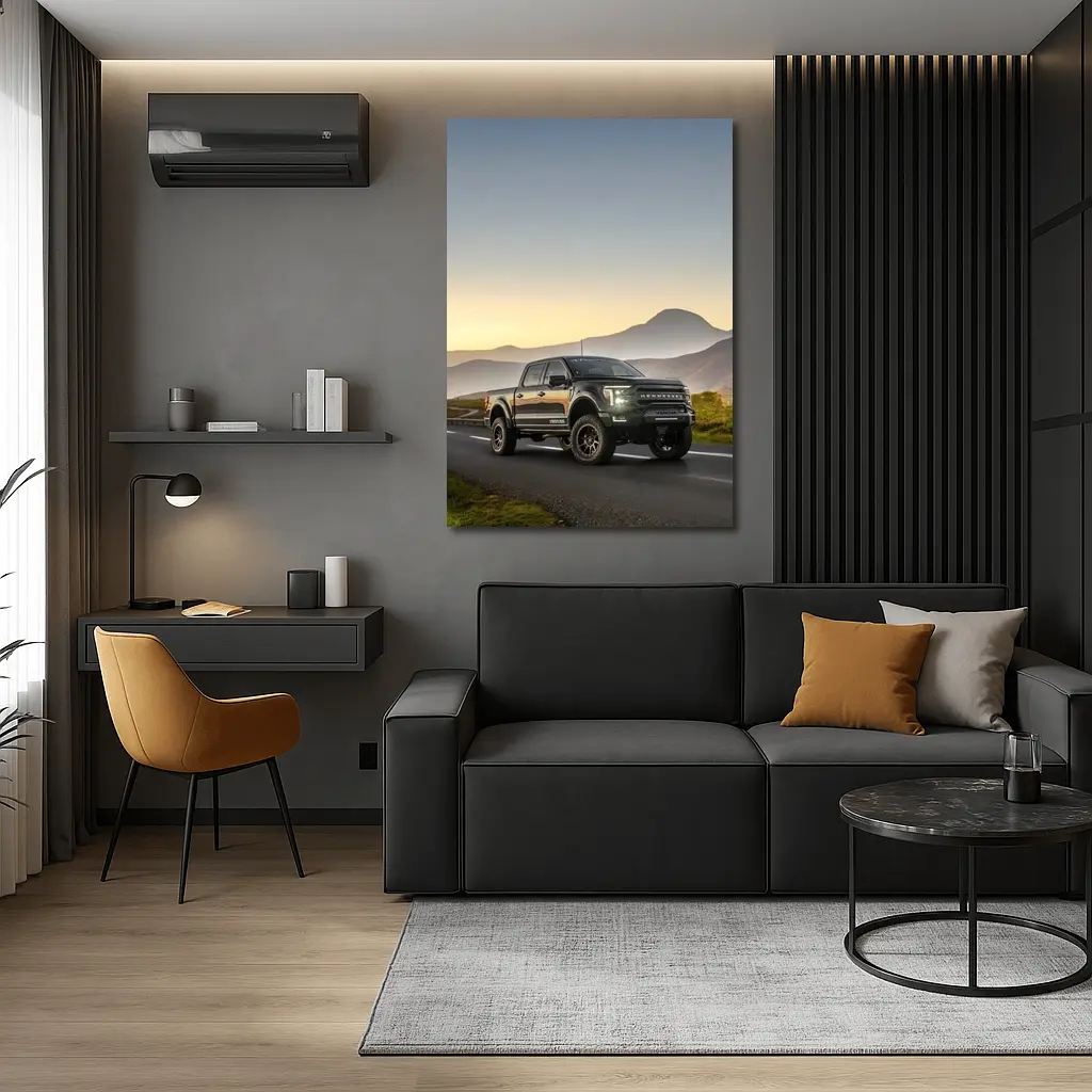 Hennessey Ford F-Series Truck Mountain Sunset Road – Wall Art