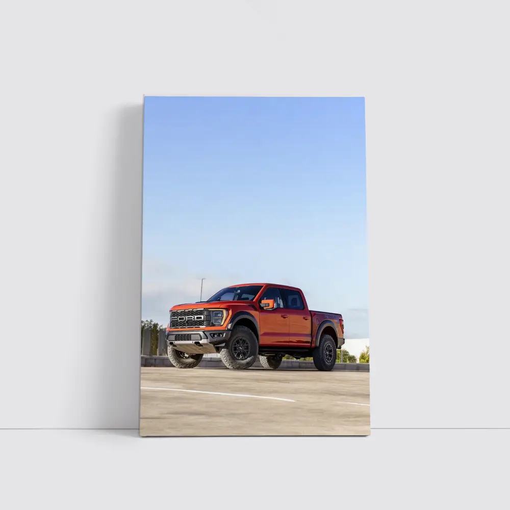 Ford F-Series Raptor Red Truck Parking Lot – Wall Art