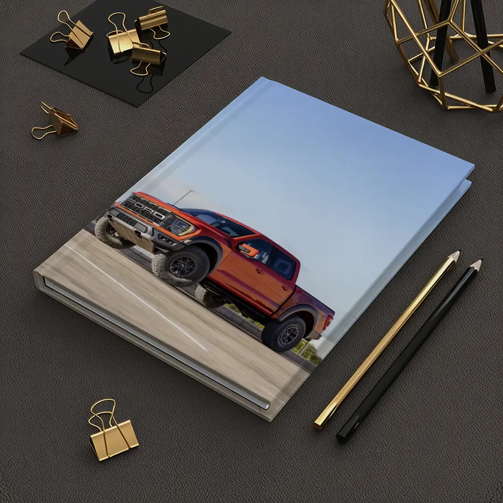 Ford F-Series Raptor Red Truck Parking Lot – Notebooks