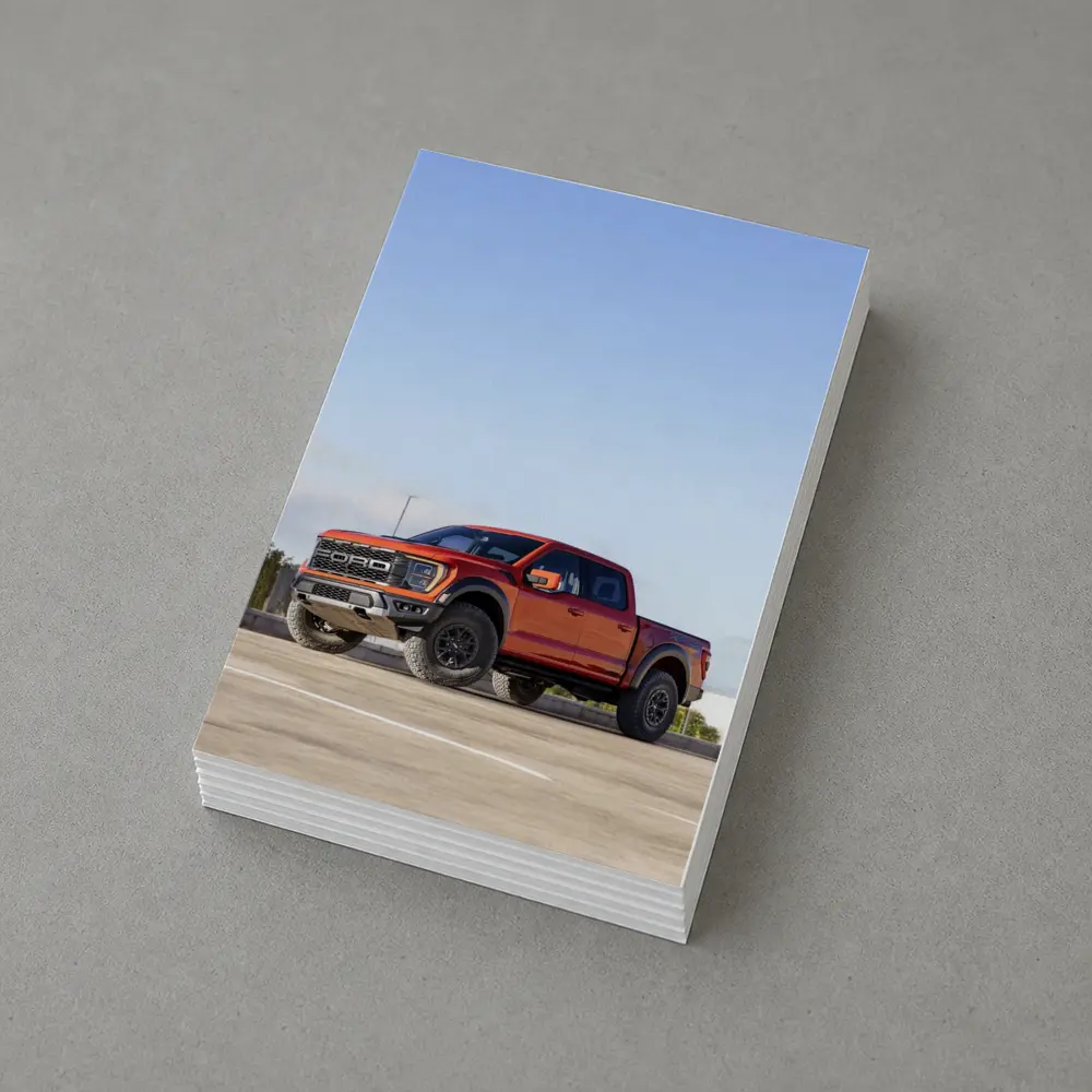 Ford F-Series Raptor Red Truck Parking Lot – Postcards
