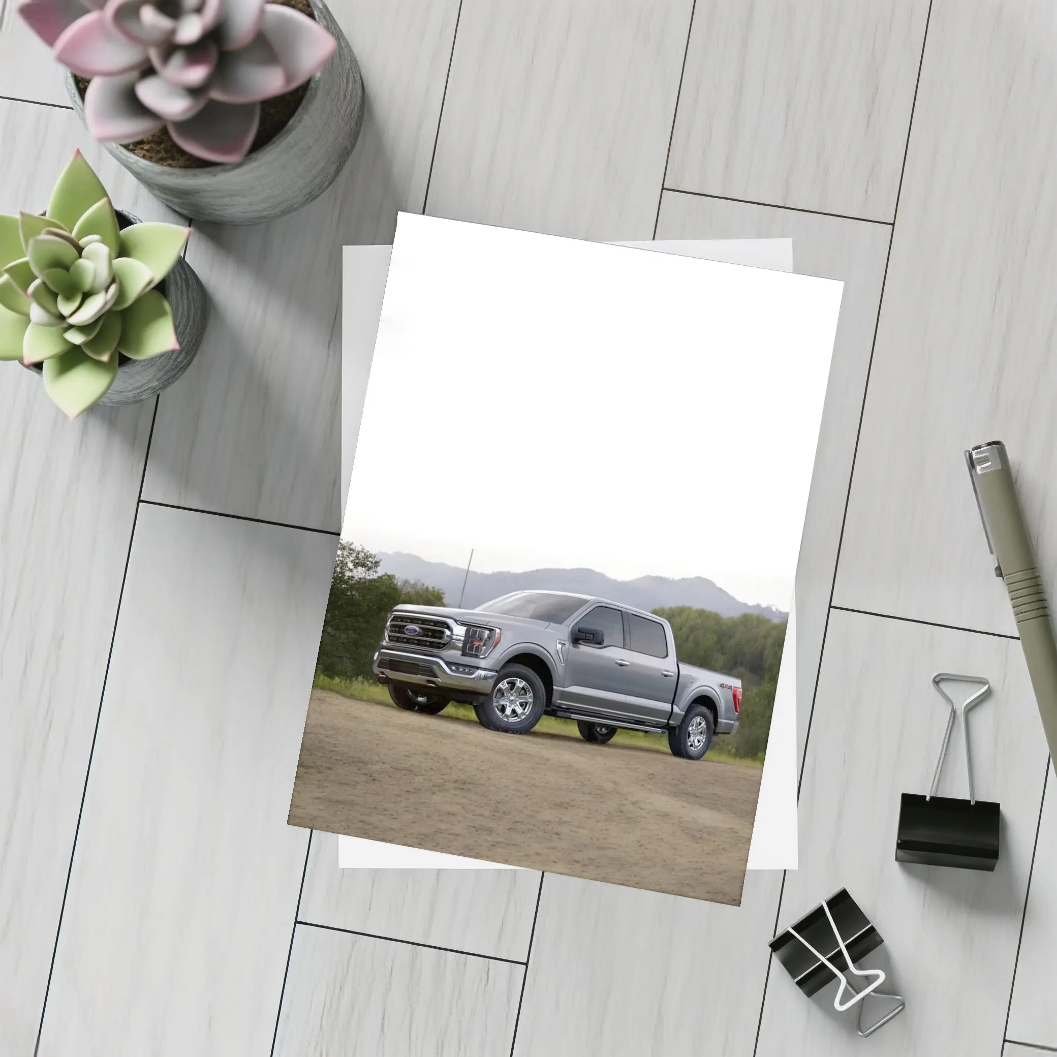 Ford F-Series Truck Dusty Dirt Road – Postcards