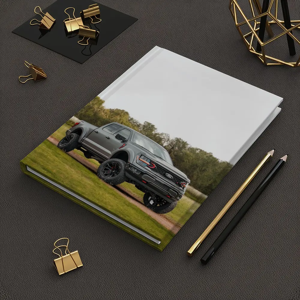 Ford F-Series Truck Lifted Gray Grassy Trail – Notebooks