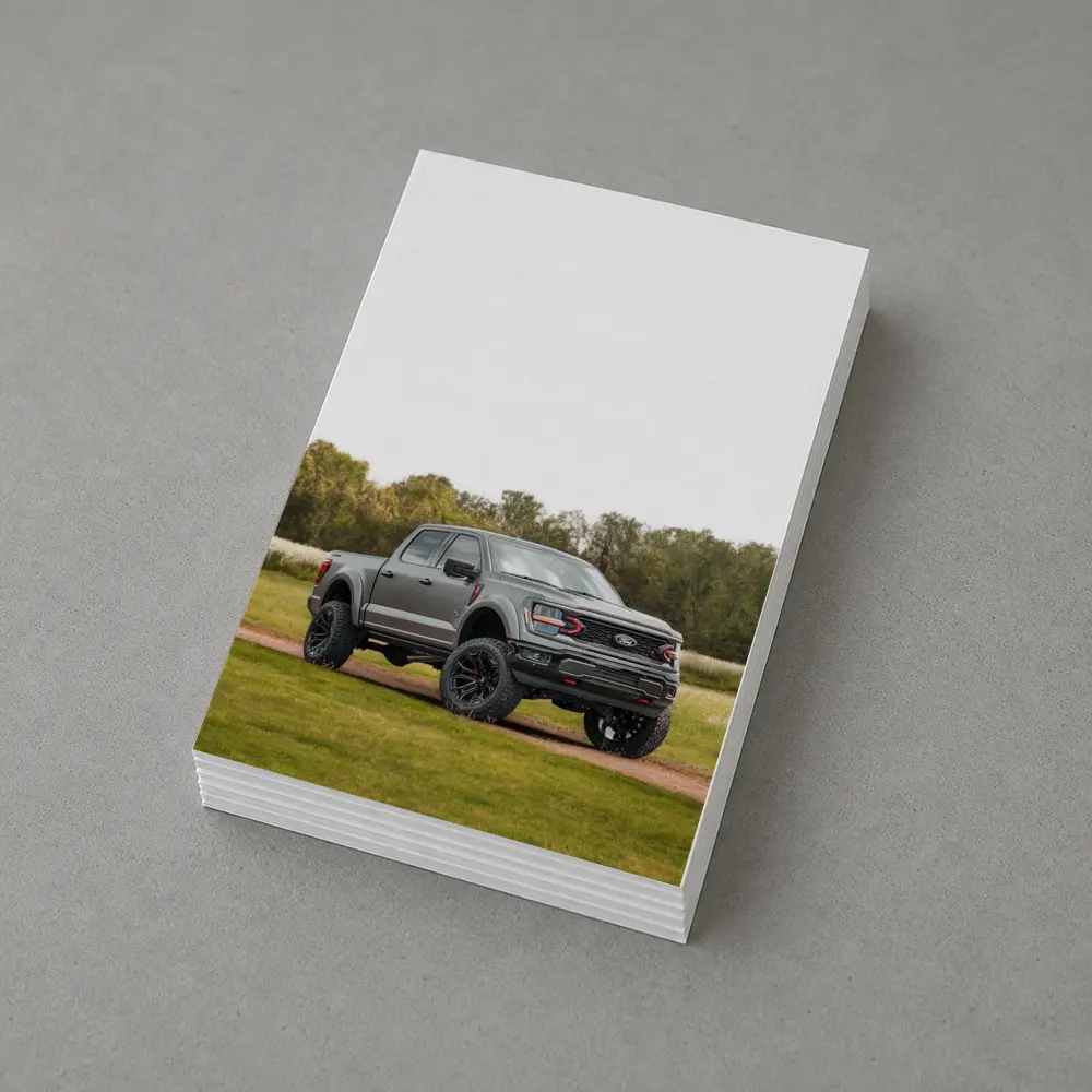 Ford F-Series Truck Lifted Gray Grassy Trail – Postcards