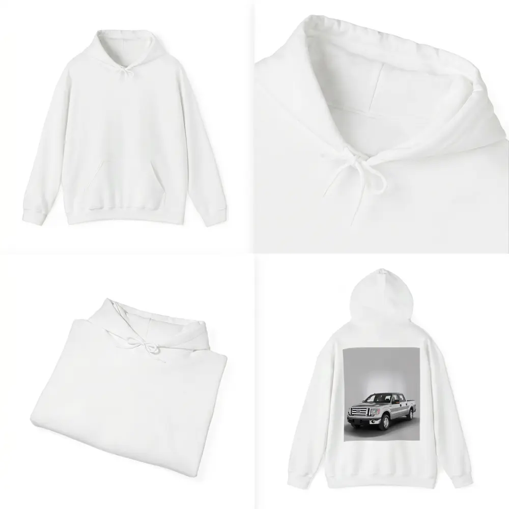 Ford F-Series Truck on Gray Background – Hoodies