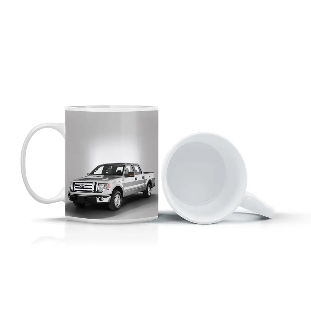Ford F-Series Truck on Gray Background – Mugs