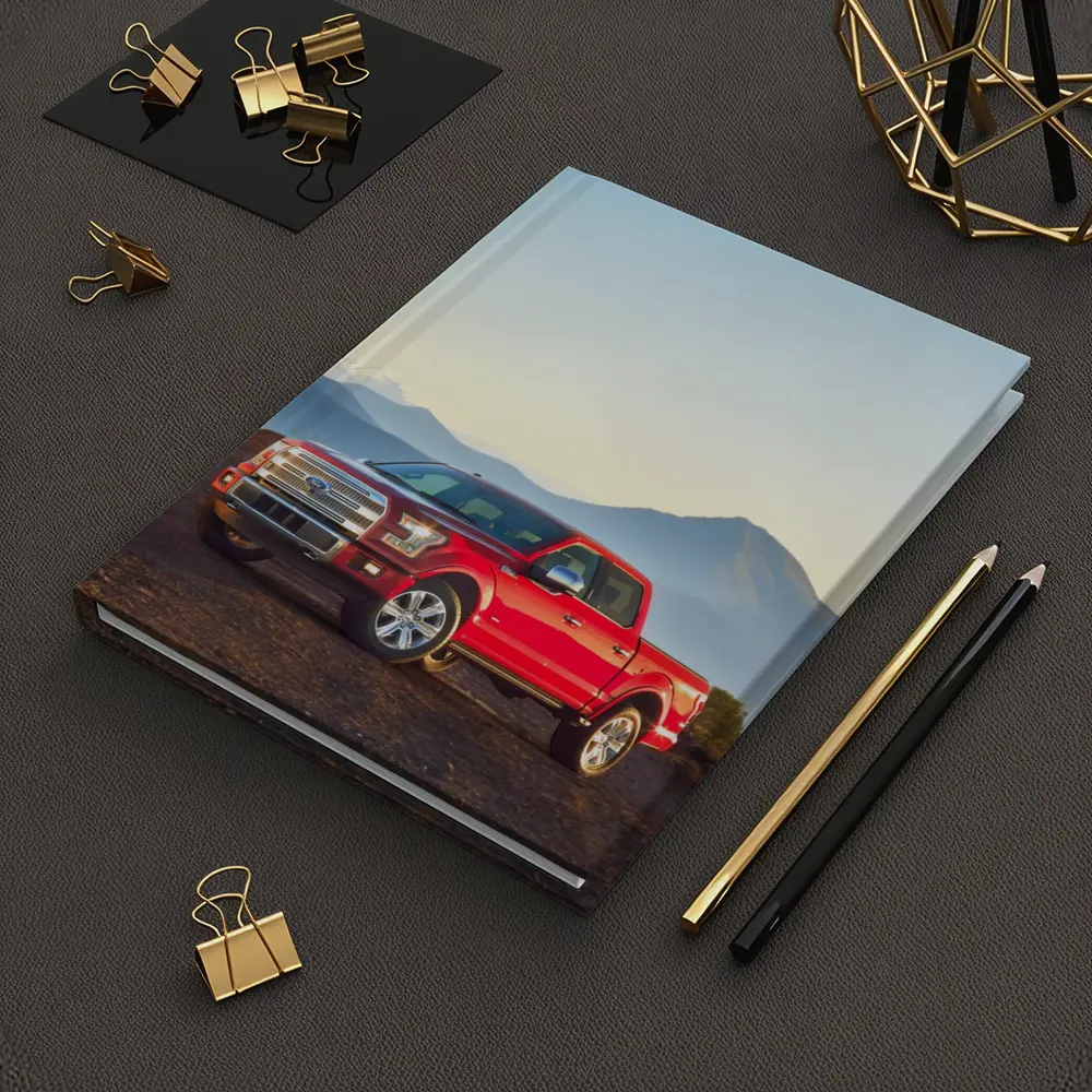 Ford F-Series Red Truck Mountain Backdrop – Notebooks