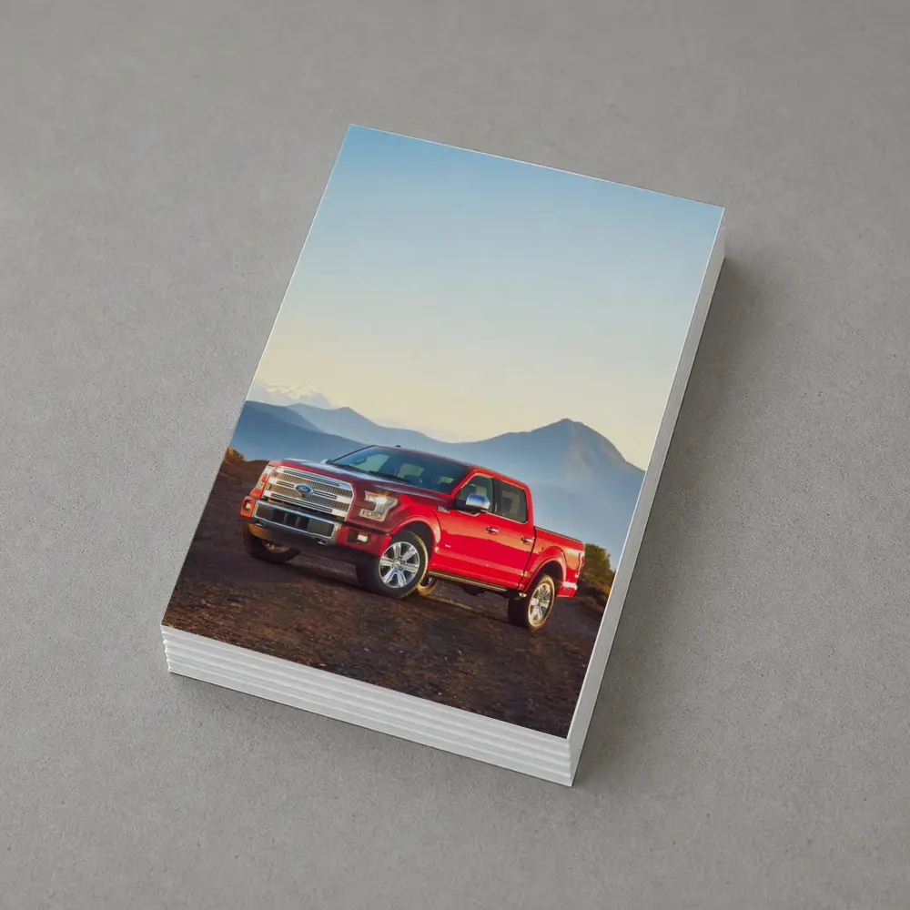 Ford F-Series Red Truck Mountain Backdrop – Postcards