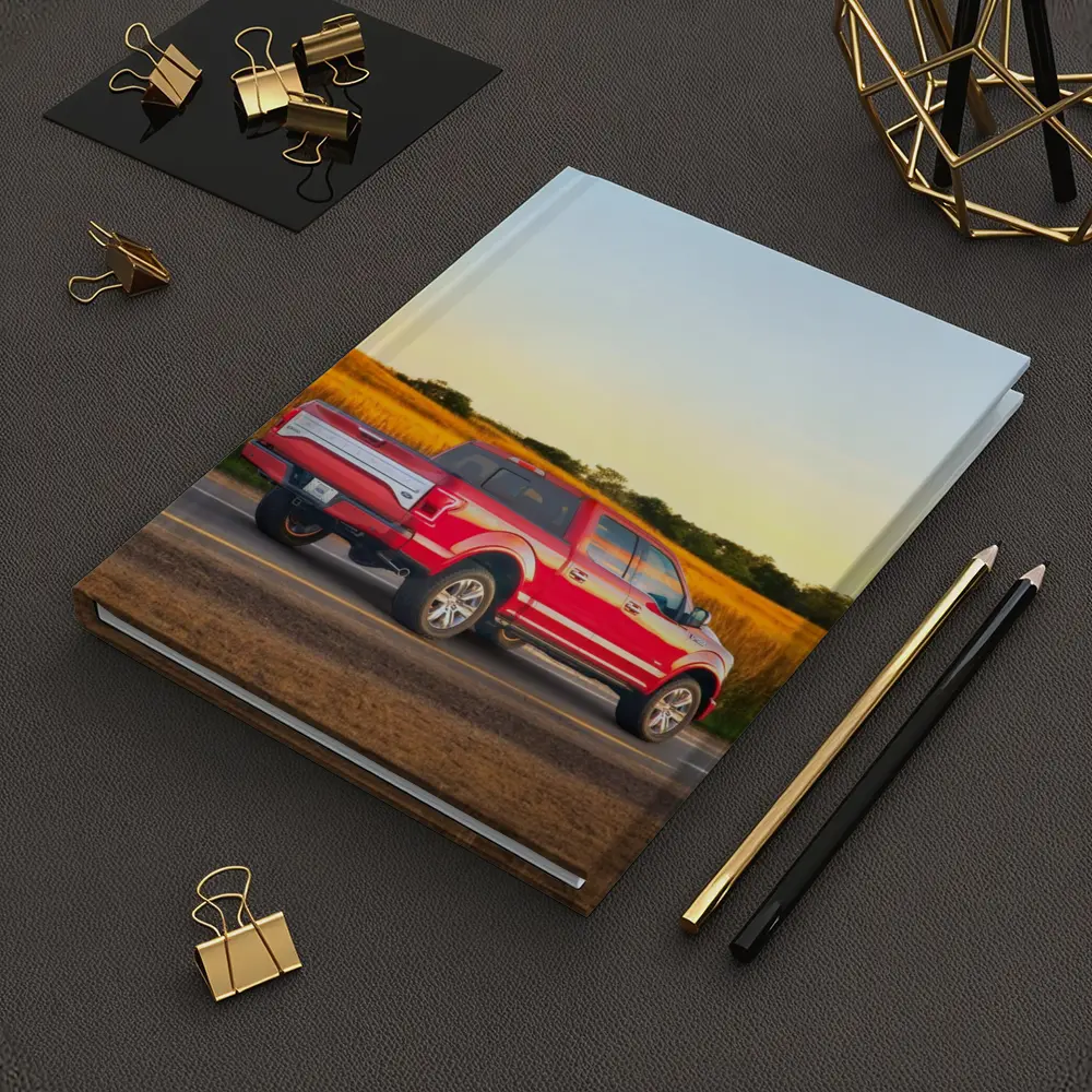 Ford F-Series Red Truck Rural Road – Notebooks