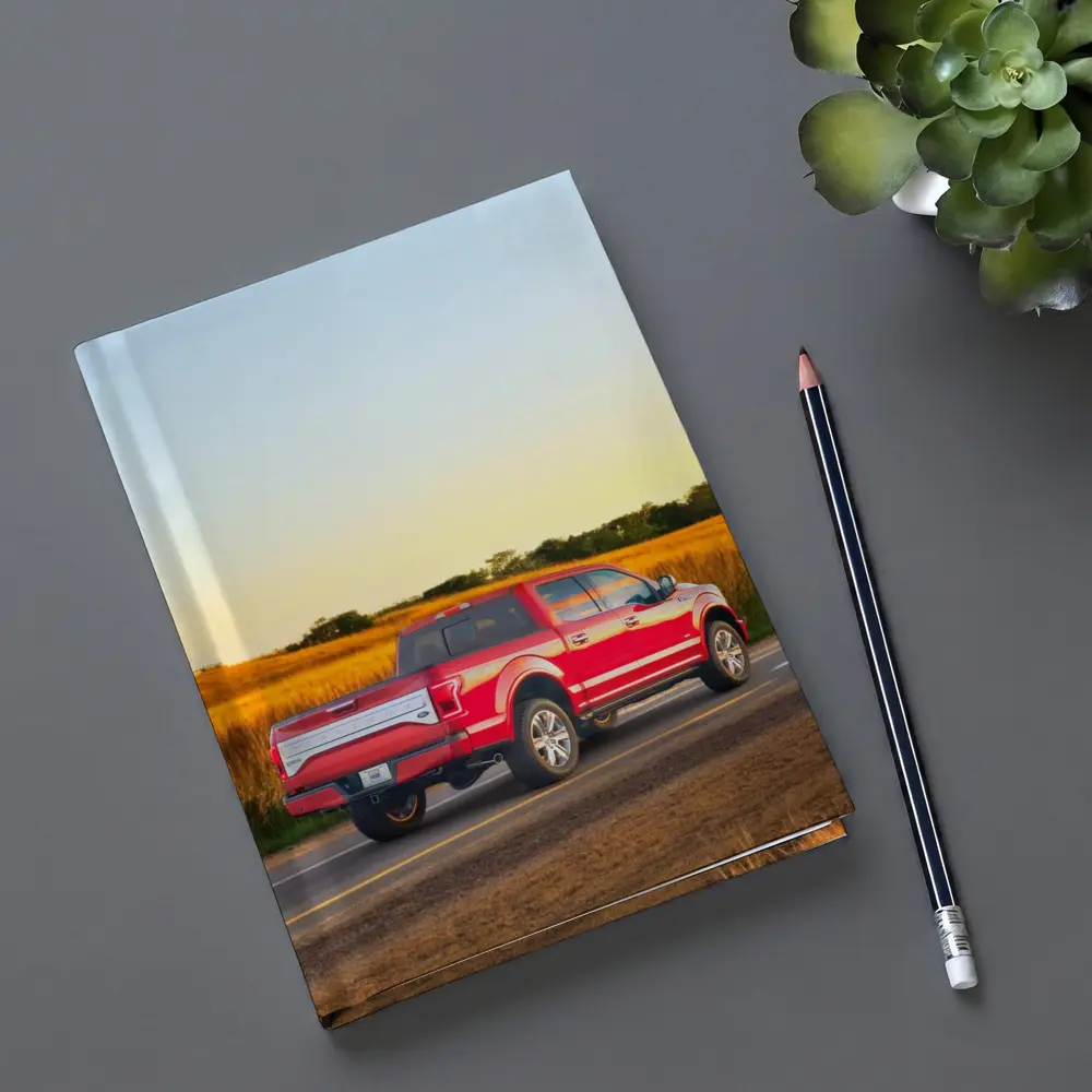 Ford F-Series Red Truck Rural Road – Notebooks