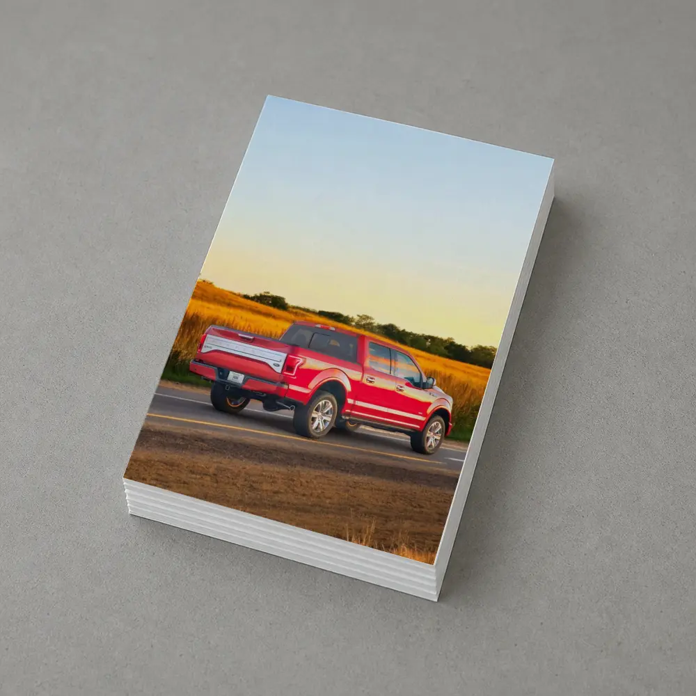 Ford F-Series Red Truck Rural Road – Postcards