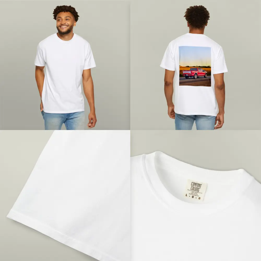 Ford F-Series Red Truck Rural Road – T-Shirts