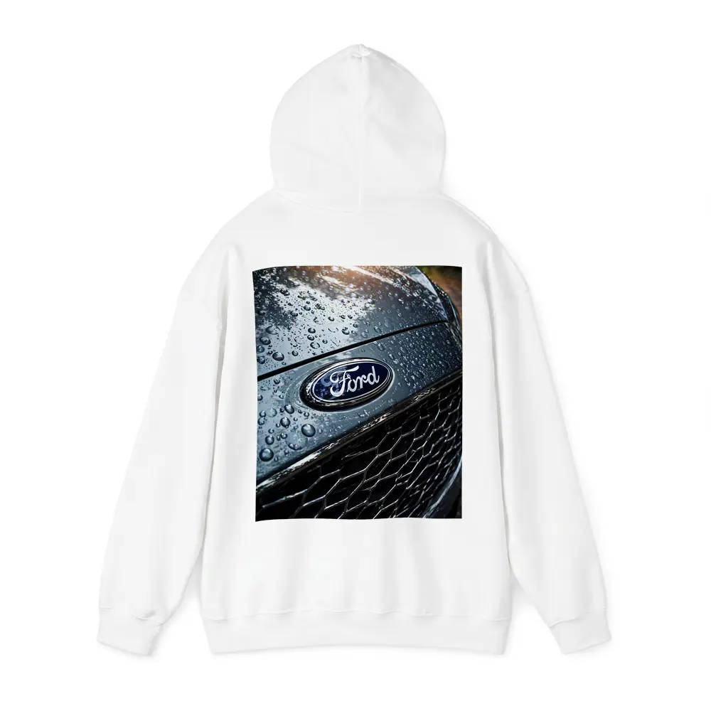 Ford Focus Hood Rain Drops Close Up – Hoodies