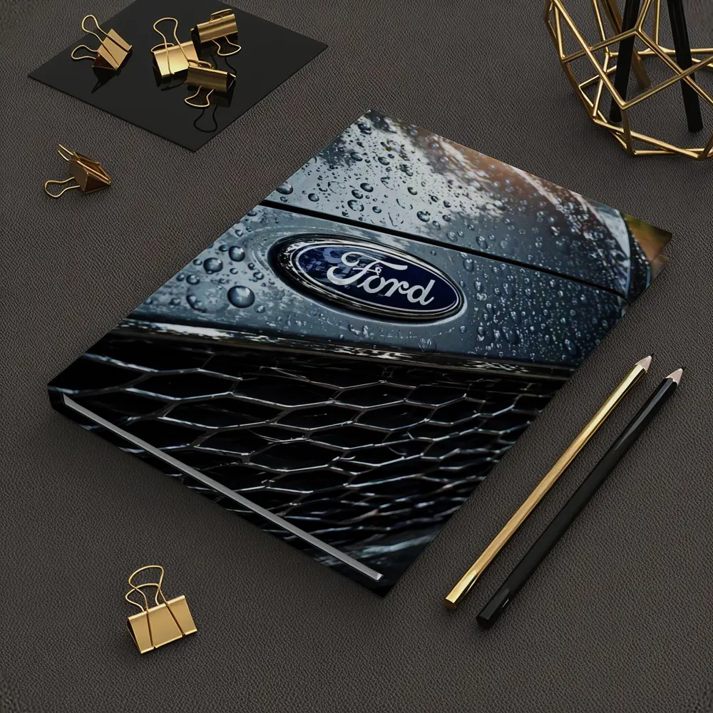 Ford Focus Hood Rain Drops Close Up – Notebooks