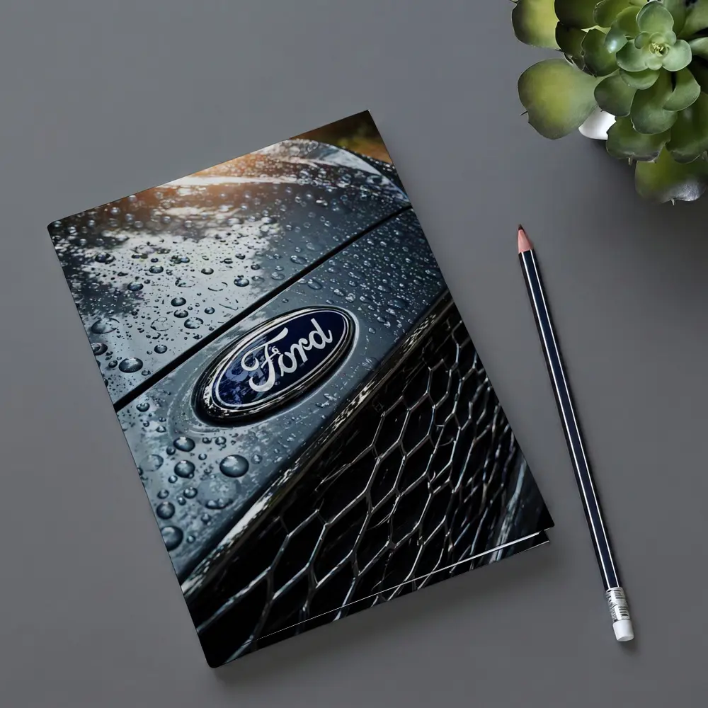 Ford Focus Hood Rain Drops Close Up – Notebooks