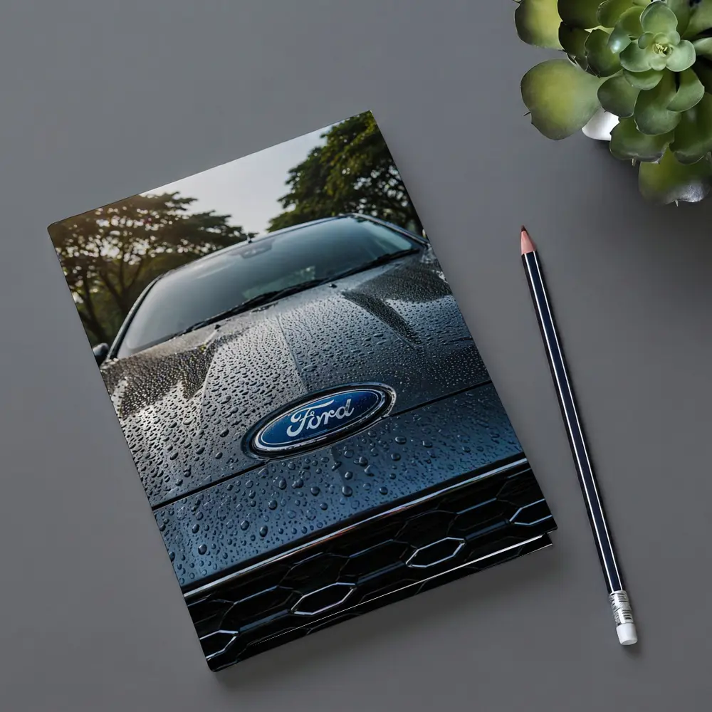 Ford Focus Hood Rain Drops Close Up – Notebooks