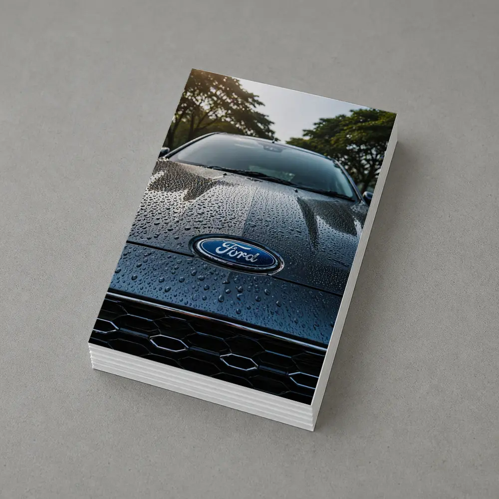 Ford Focus Hood Rain Drops Close Up – Postcards