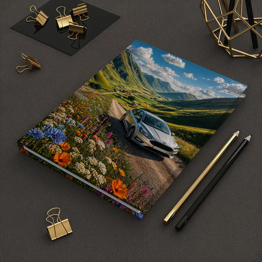 Ford Focus Silver Car Mountain Valley Road – Notebooks