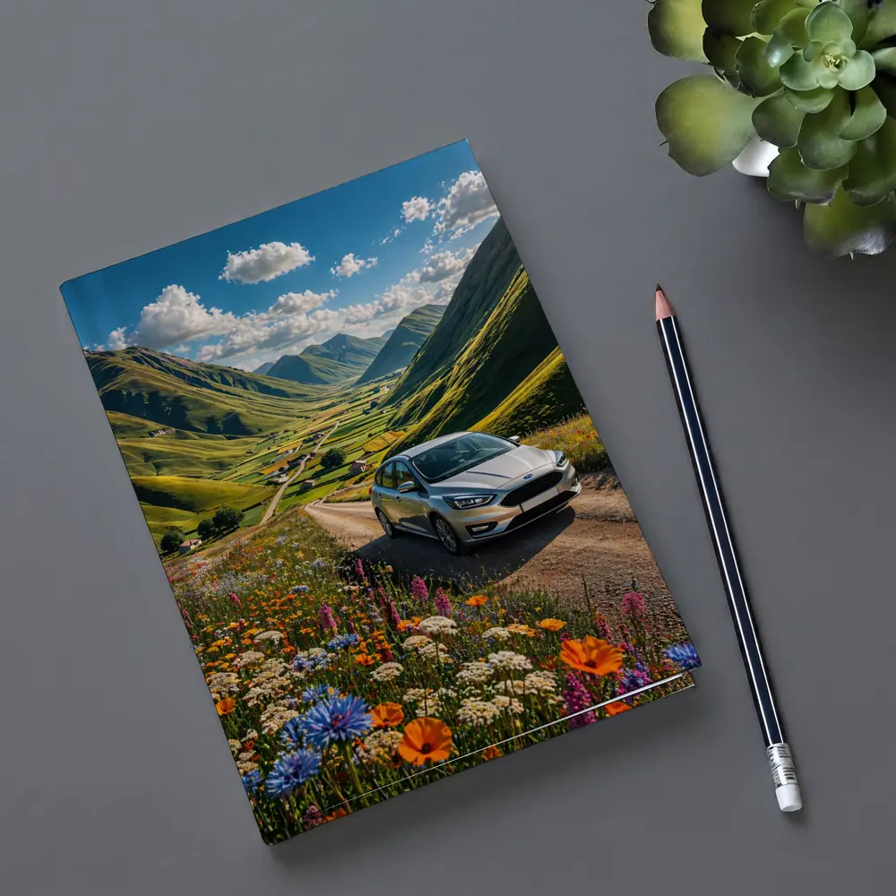 Ford Focus Silver Car Mountain Valley Road – Notebooks