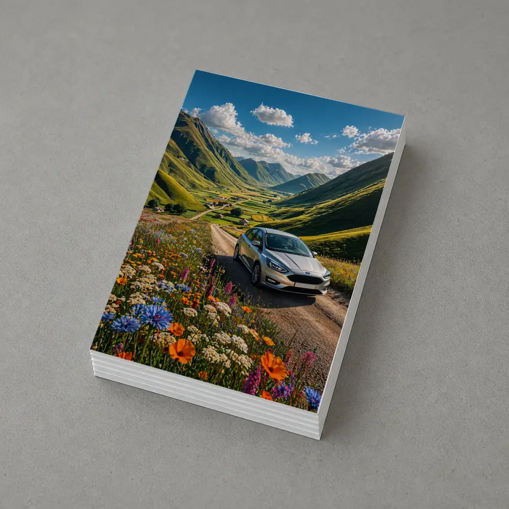 Ford Focus Silver Car Mountain Valley Road – Postcards