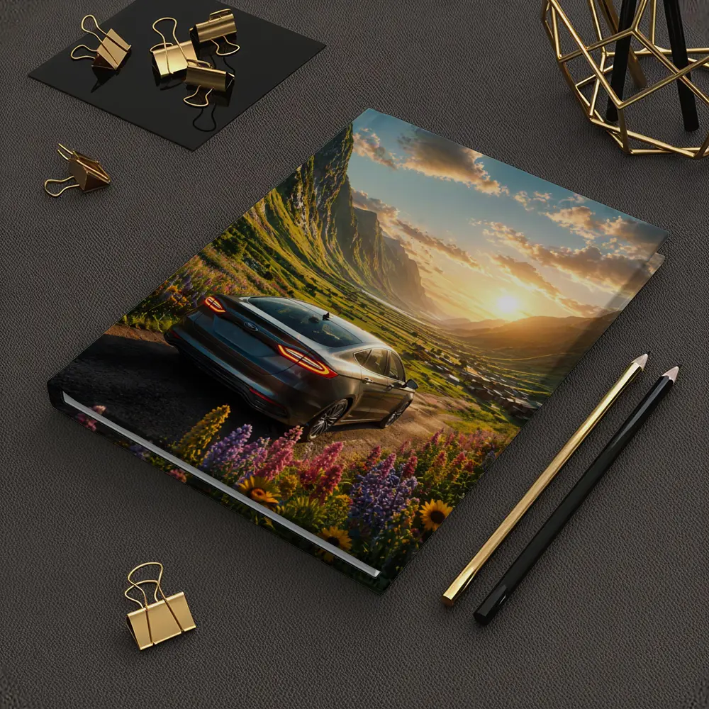 Ford Fusion Sedan Mountain Valley Sunset Drive – Notebooks
