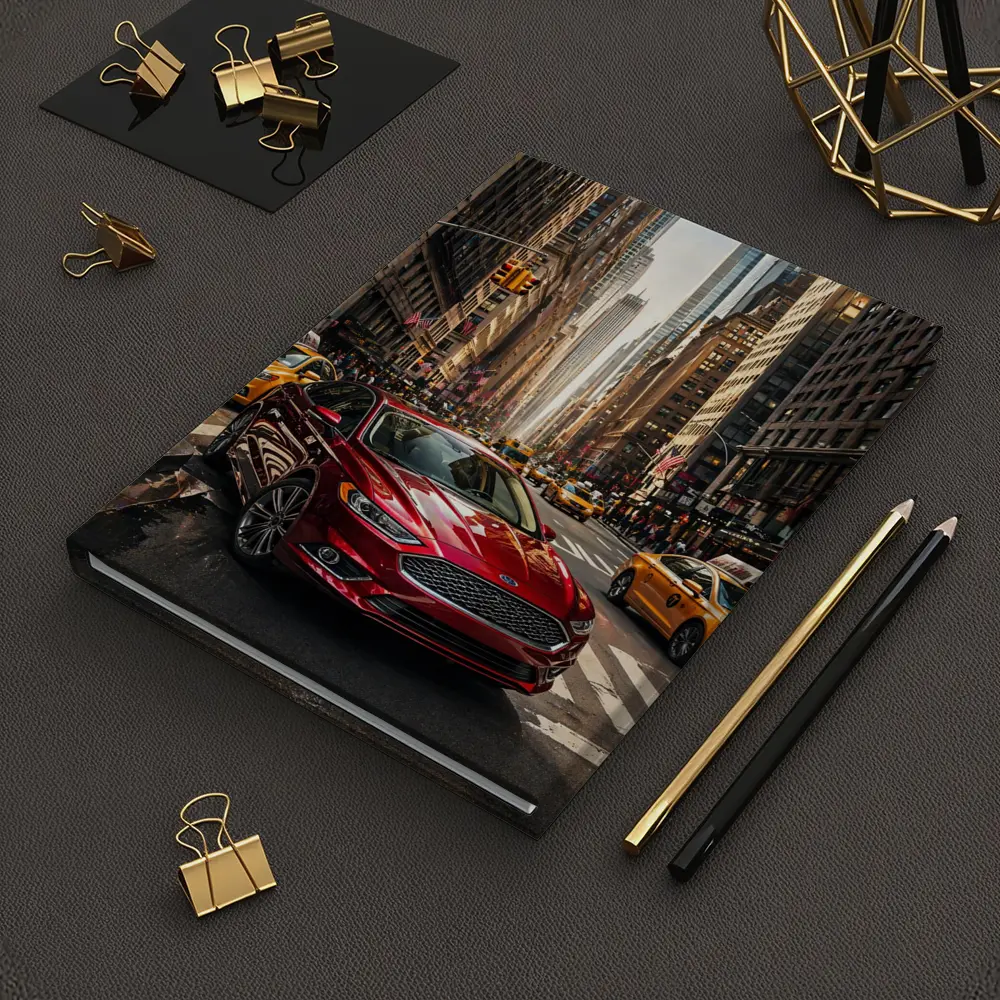 Ford Fusion Red Car New York City – Notebooks