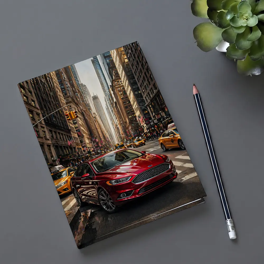 Ford Fusion Red Car New York City – Notebooks