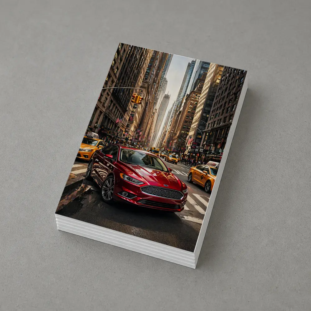 Ford Fusion Red Car New York City – Postcards