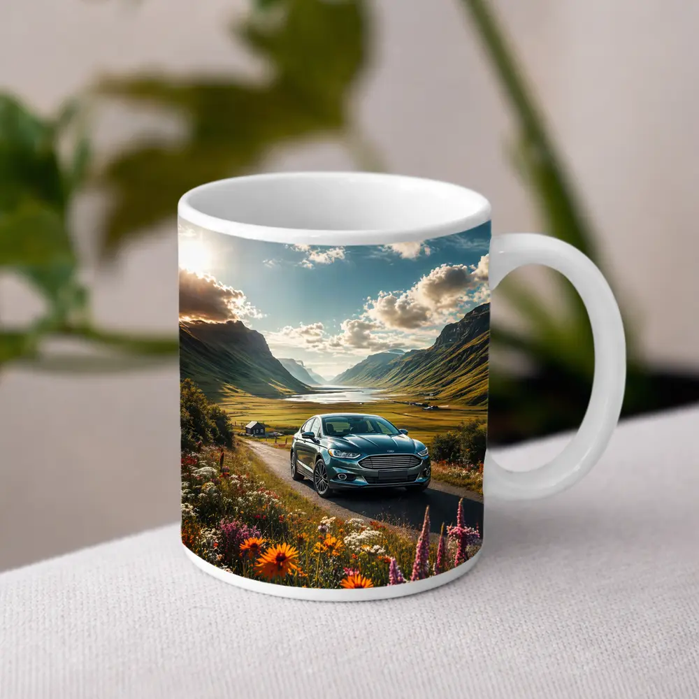 Ford Fusion Sedan Mountain Valley Road – Mugs