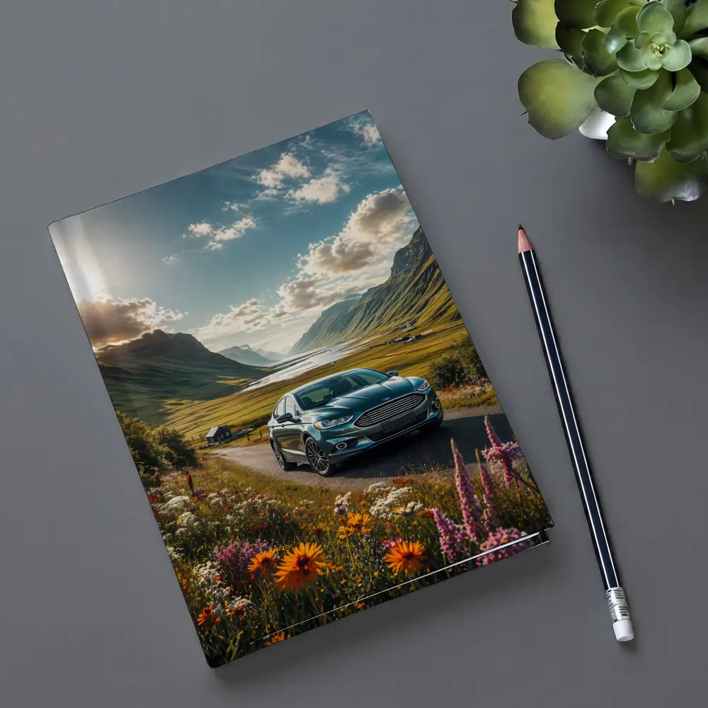 Ford Fusion Sedan Mountain Valley Road – Notebooks