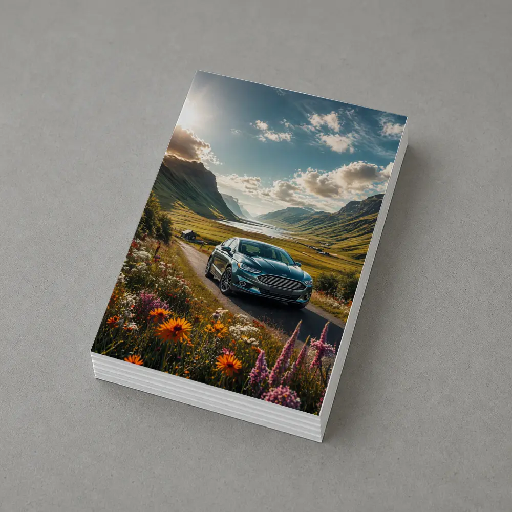 Ford Fusion Sedan Mountain Valley Road – Postcards